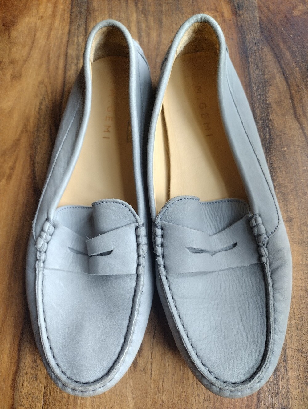 M Gemi Grayish Blue Felize Driving Loafers Size 40 (9)
